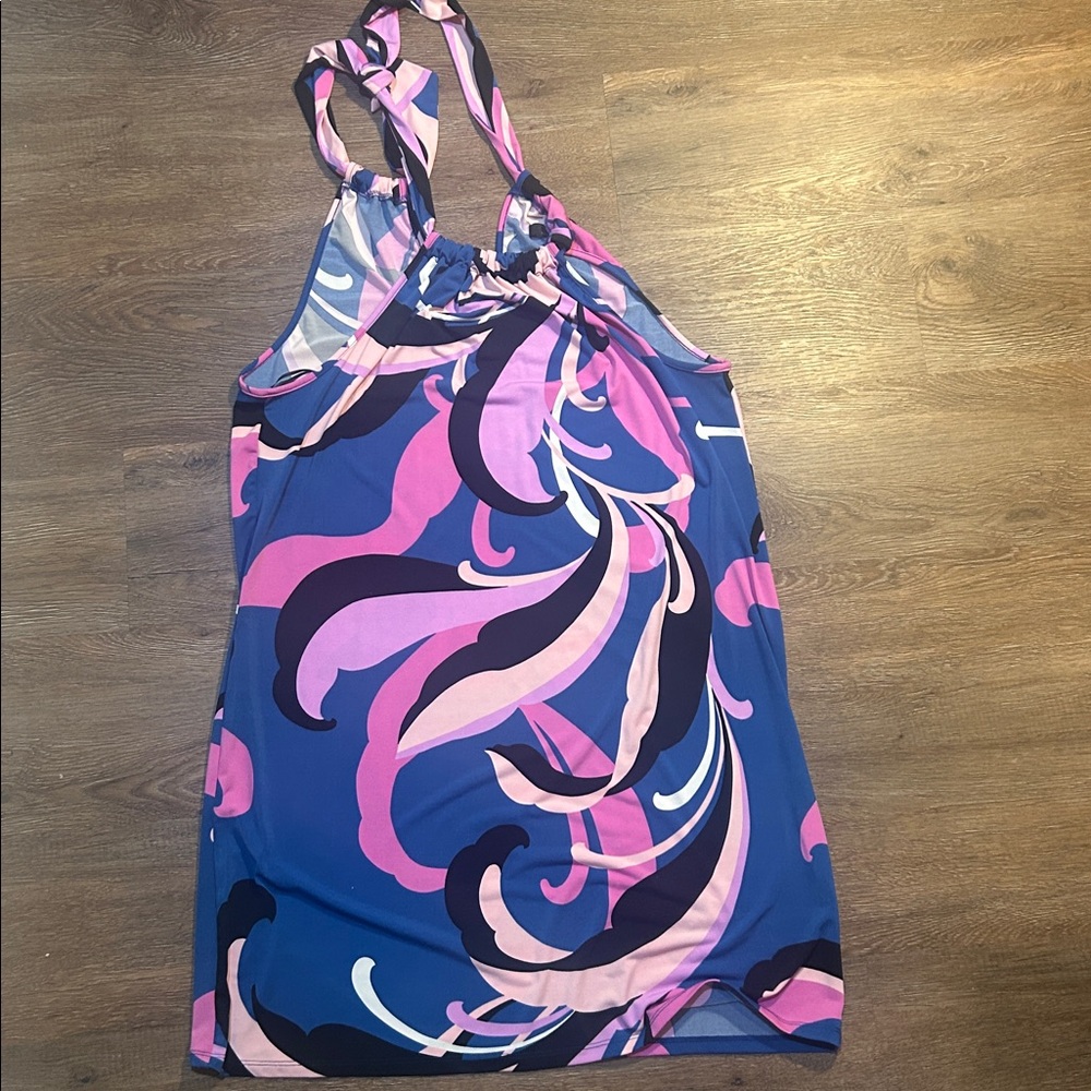 Trina Turk Vibrant Blue and Pink Mini Dress - Picture 6 of 7